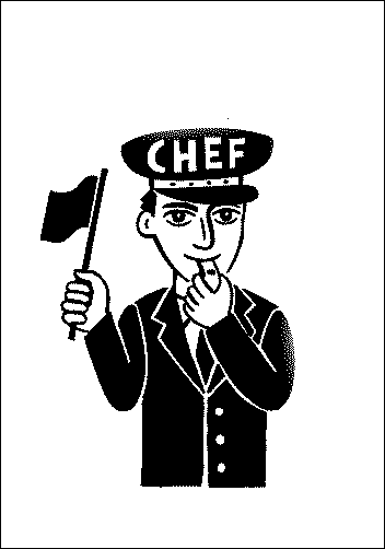 Gif animé chef de gare sifflet